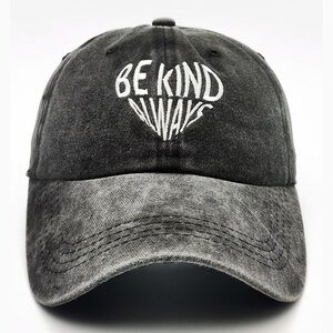 Black and Gray 'Be Kind Always' Cap